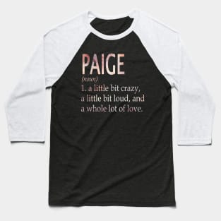 Paige Girl Name Definition Baseball T-Shirt